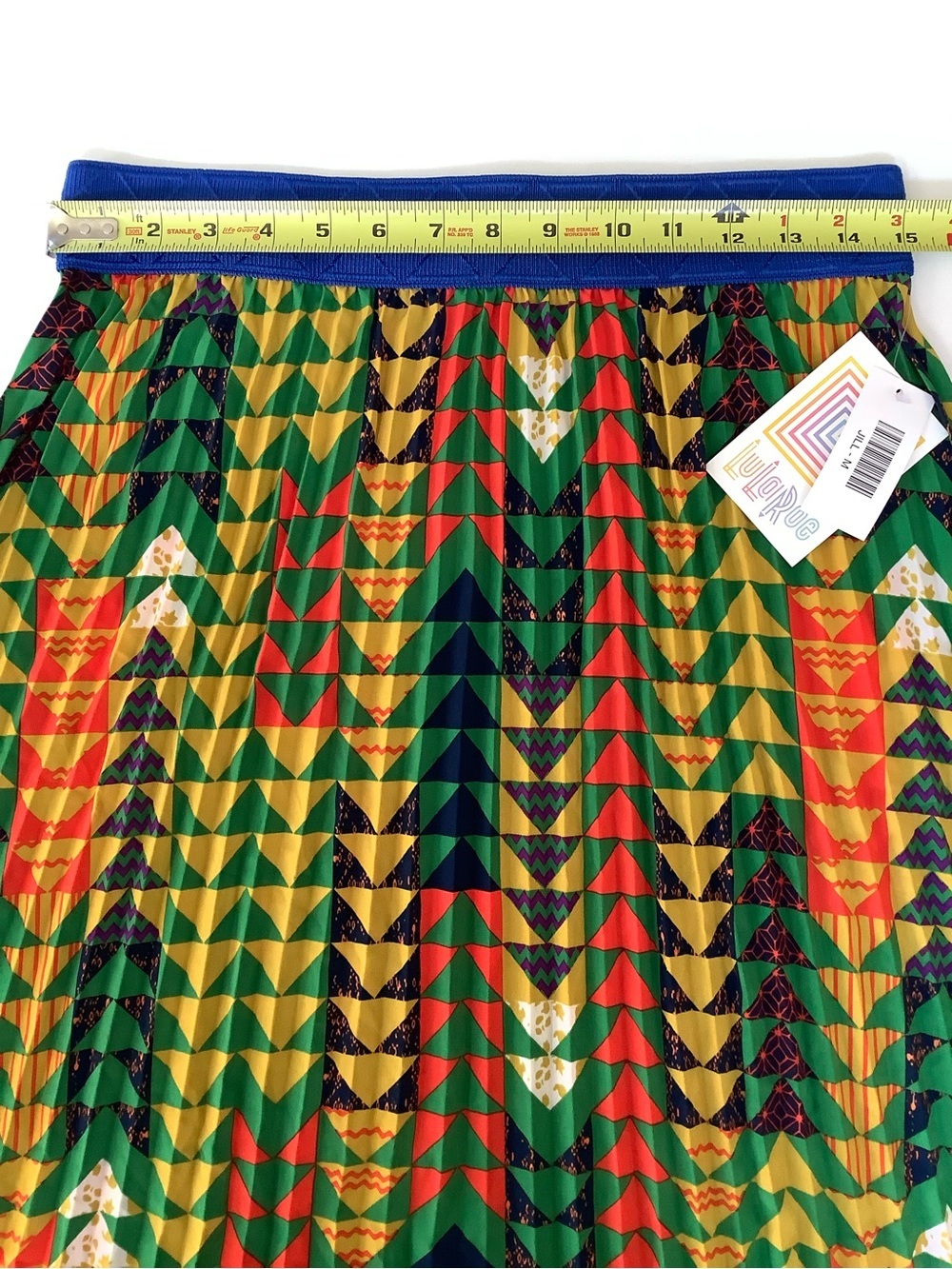 NWT LuLaRoe Jill Pleated Midi Skirt - Retro Geometric Print size M - Picture 6 of 7